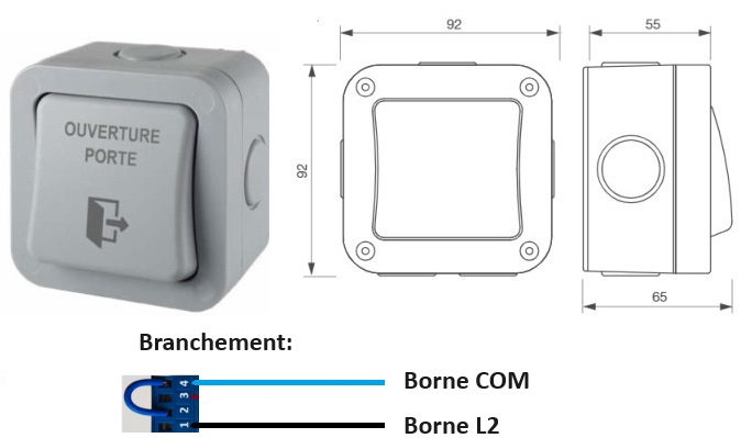 Gros bouton poussoir étanche