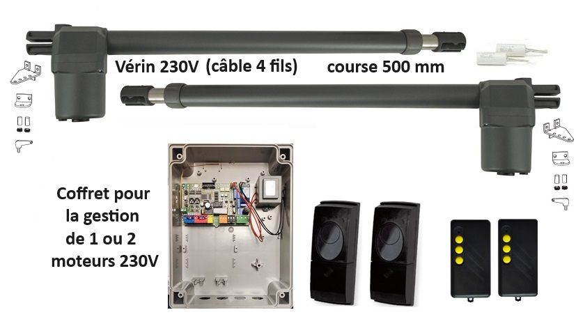 kit automatisme 2 vérins 230V course 500 GGPQ81A