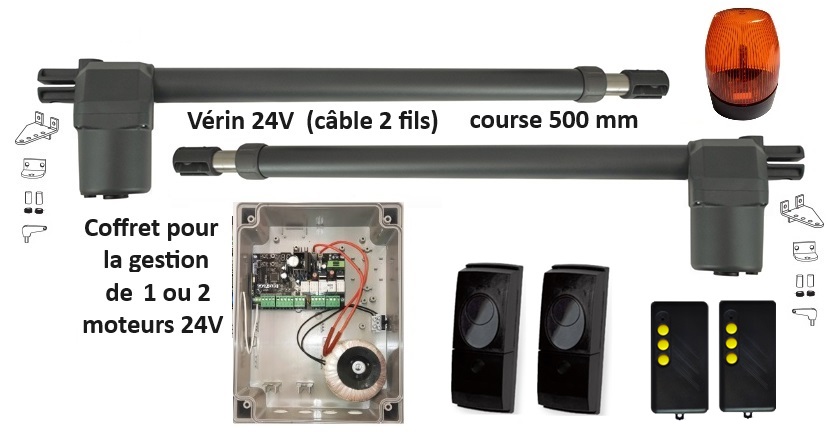 kit motorisation de portail a verins 24V GGP500_Q20