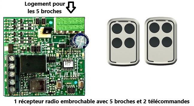 Ensemble-carte-radio-5-broches_avec_2_telecommandes