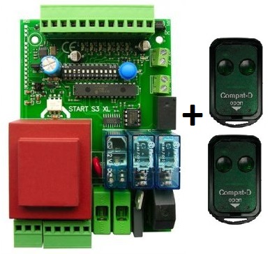 GGP carte S3XL avec radio et 2 télécommandes pour 1 moteur coulissant 230 V