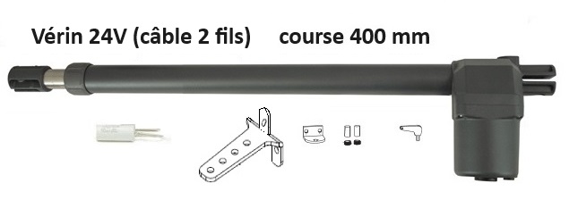 vérin GGP-24V-400G course 400mm droit