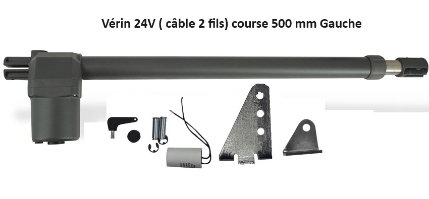 vérin GGP-24V-500G course 500mm gauche