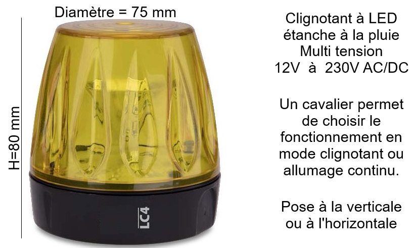 clignotant Led universel  12-24-230V