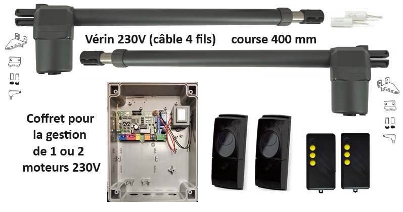 kit automatisme 2 vérins 230V course 400 GGPQ81A