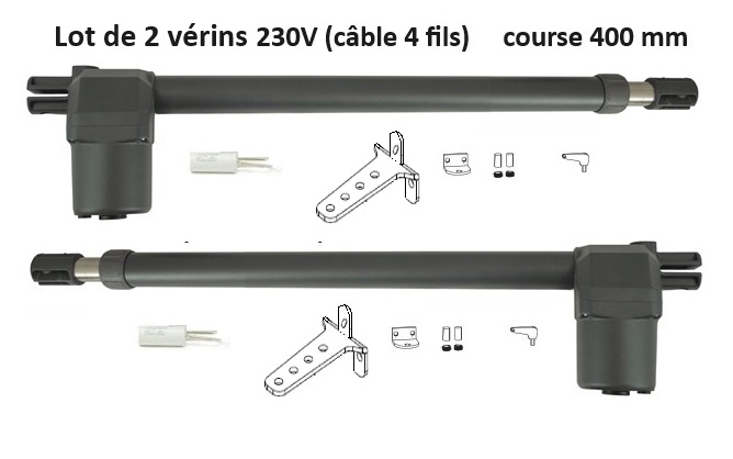 GGP400_Lot de 2 vérins 230V coté droit et gauche course de 400mm