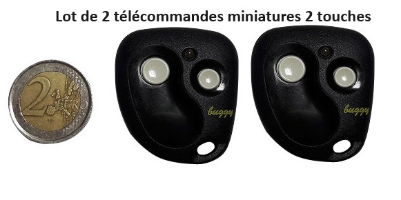 Lot de 2  télécommandes GGP-BUGGY-C 433 Mhz miniature