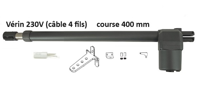 GGP400-DX_Vérin 230V, course de 400mm, coté droit